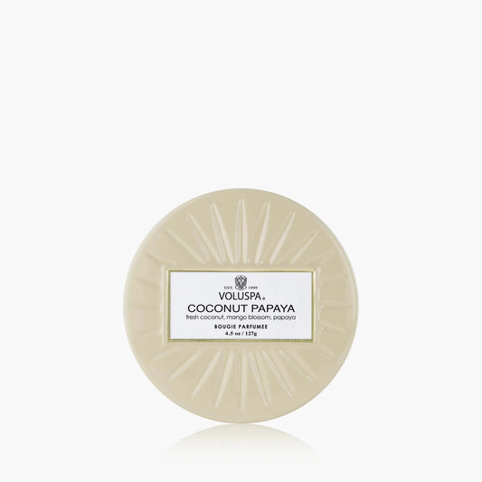 Coconut Papaya - Mini Tin Candle