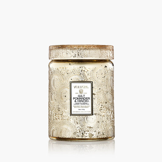 Gilt Pomander & Hinoki - Large Jar Candle