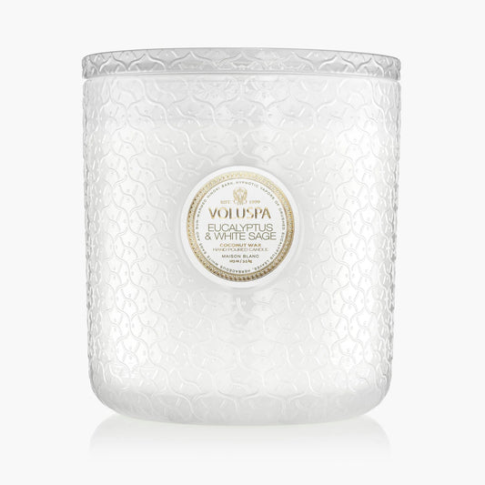 Eucalyptus & White Sage - 5 Wick Hearth Candle