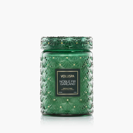 Noble Fir Garland - Large Jar Candle