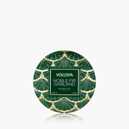 Noble Fir Garland - Mini Tin Candle