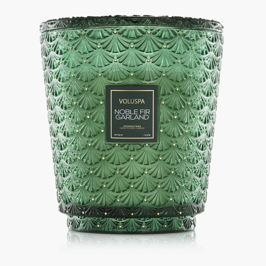 Noble Fir Garland - 5 Wick Hearth Candle